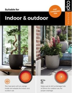 Capi Europe - Bloempot Vierkant Smooth NL - 50x50x50 - Zwart - Voor Binnen En Buiten - KBL904 -Tuinbenodigdheden Bevordering 932x1200 2