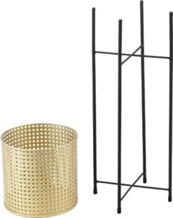 Bloempot Op Standaard Mol Set Van 2 Zwart En Goud -Tuinbenodigdheden Bevordering 953x1200 4