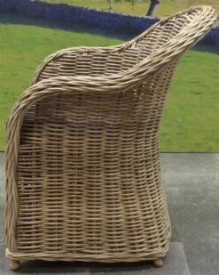 Roma Dining Tuinstoel Naturel Rotan - Suntech Kussen -Tuinbenodigdheden Bevordering 959x1200 5