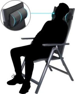 Casaria Tuinstoel Aluminium - 2 Stuks Inklapbaar - Antraciet -Tuinbenodigdheden Bevordering 966x1200