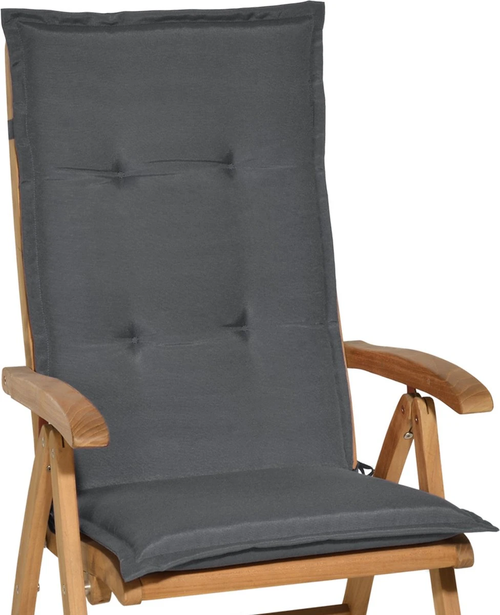 Beautissu Loft HL – Set Van 4 Tuinkussens Hoge Rug 120x50x6 Cm Kussen Grafiet Grijs Tuinstoelkussens Zitkussen Tuinstoel 7 Beautissu Loft HL – Set Van 4 Tuinkussens Hoge Rug 120x50x6 Cm Kussen Grafiet Grijs Tuinstoelkussens Zitkussen Tuinstoel - Afbeelding 5