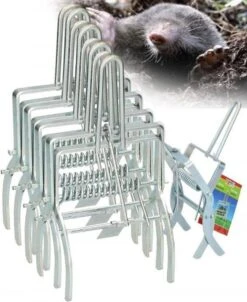 Merkloos 5X Mollenklem Verzinkt - Mollenval / Mollenverjager / Mollenvanger Klem - Mollenbestrijding