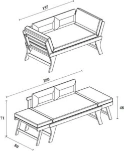 Loungebank Tuin FSC Antraciet – Makkelijk Verstelbaar Lounge Bank Balkon – Tuinbank Lounge Hardhout FSC – Perfecthomeshop -Tuinbenodigdheden Bevordering 984x1200