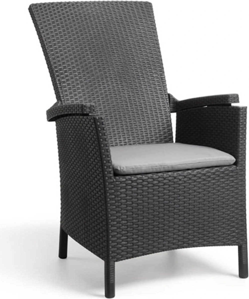 Allibert Vermont Verstelbare Tuinstoel - 64x68x107cm - Grafiet 18 Allibert Vermont Verstelbare Tuinstoel - 64x68x107cm - Grafiet - Afbeelding 16